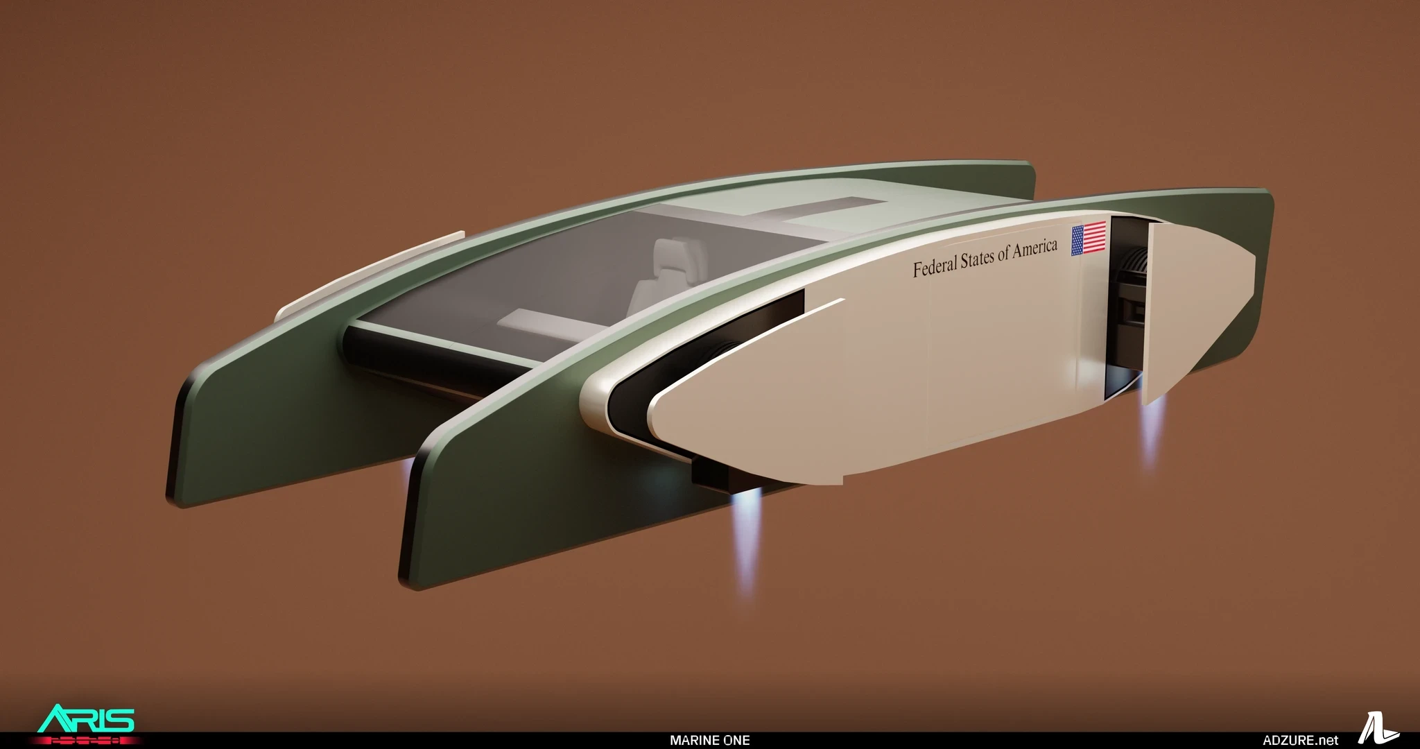 MARINE ONE flying car for ARIS 2120